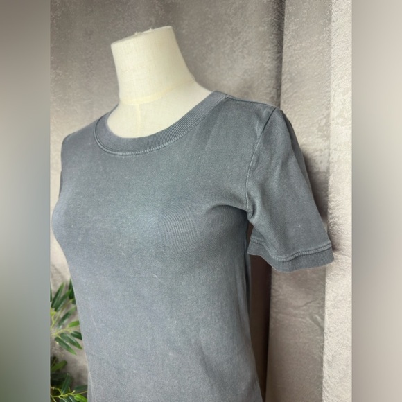 Zara Women’s Crew Neck Short Sleeve Tee Gray Wash Sz XS - Picture 4 of 10